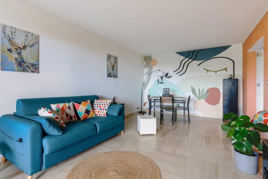 Sea View Apartment In Residence With Swimming Pool! Niza Exterior foto